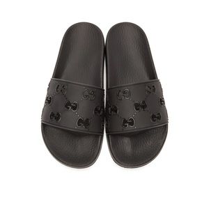 WOMEN'S RUBBER GG SLIDE SANDAL Size 8 Brand New